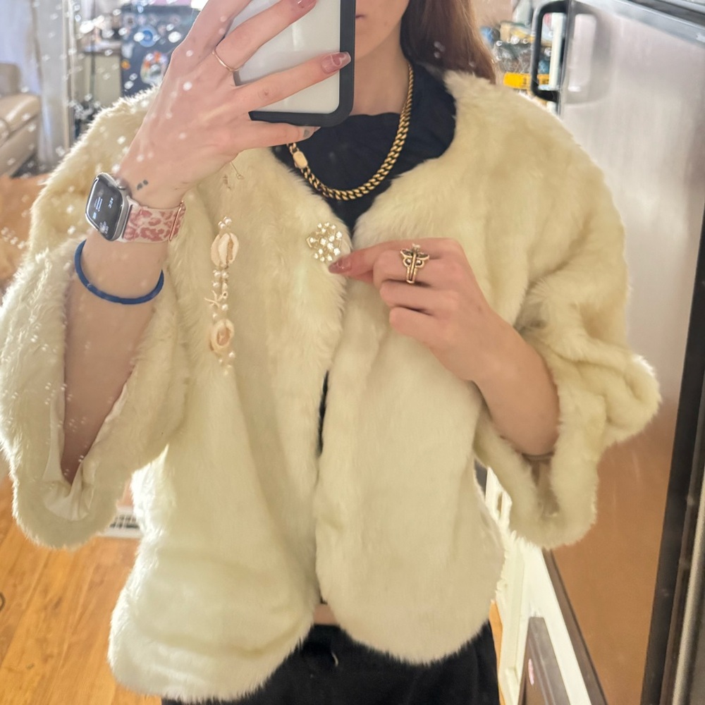 Elegant Cream Women's Coat